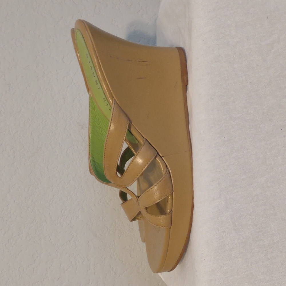 Gianni Bini wedged heel sandals. Beige in color, size 7 or 7.5M - Picture 2 of 12